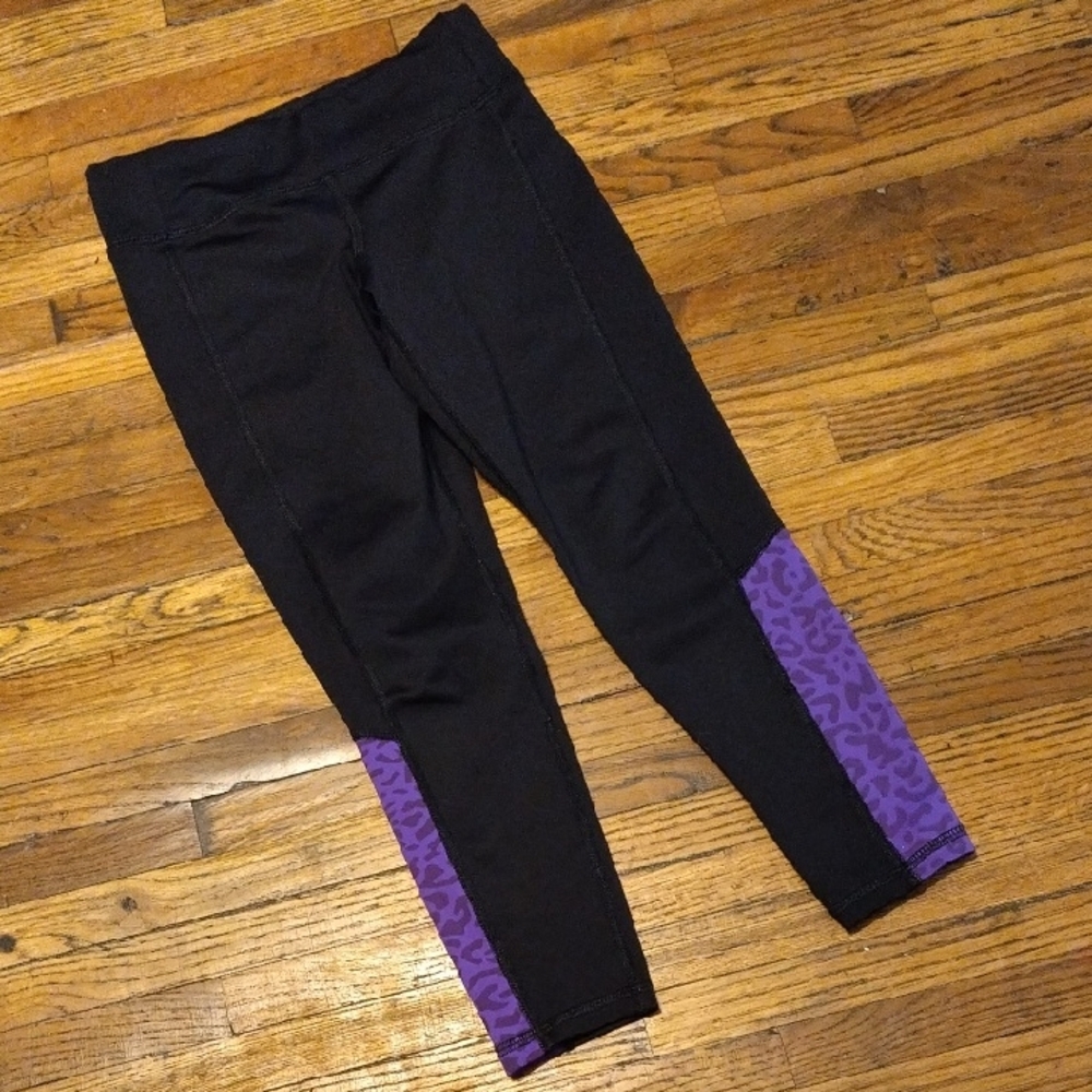Old Navy Black and Purple Kids Leggings